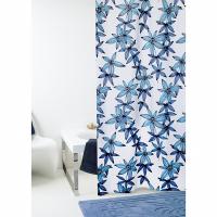 7833  Штора для ванн 180*200 Giardino синий Bacchetta