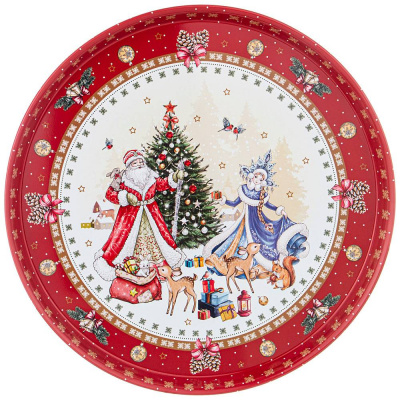 898-026 Поднос сервировочный "CHRISTMAS COLLECTION"  33см