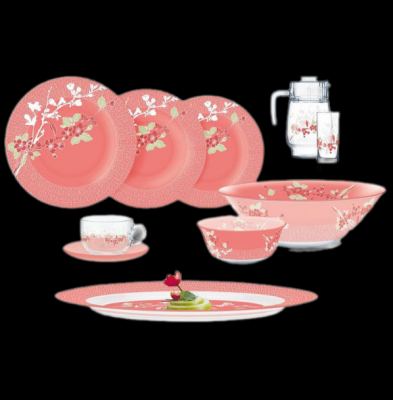 N6260 Столовый сервиз на 6 персон 46 предметов LUMINARC, декор "JAPANESE PINK"