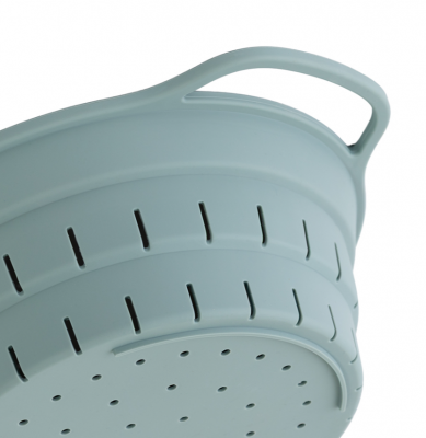 SS0000425 Дуршлаг складной силиконовый Smart Helper, d 25,5см шалфей