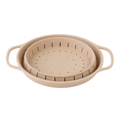 SS0000426 Дуршлаг складной силиконовый Smart Helper, d 25,5см  карамель