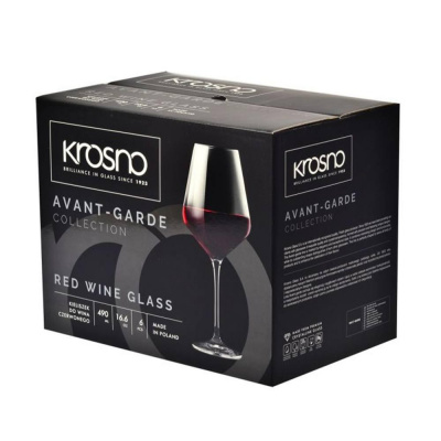 KRO-F579917049038600-6 Набор из 6 фужеров для красного вина Krosno Авангард 490 мл