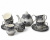 10-0404 Чайная пара: чашка 240мл с блюдцем 15.8см, Claytan, декор ROME GREY