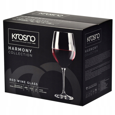 KRO-F579601045010150-6 Фужеры для красного вина Krosno Гармония 450мл 6 штук