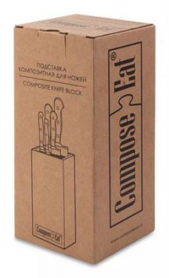 PDN102094OA4 Подставка для кухонных ножей, универсальная, 10*10*23см, дуб натуральный, композитный м