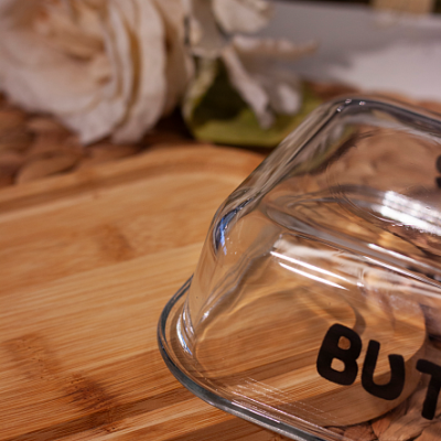 GL302 Масленка на бамбуковой подставке, Glasserie, серия BUTTER 