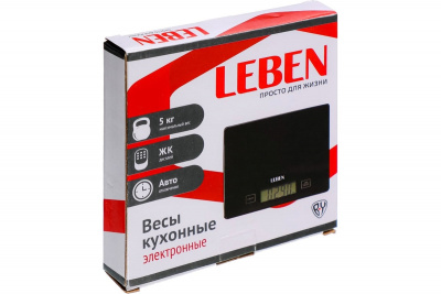 268-045 Весы кухонные электронные до 5кг, LEBEN 