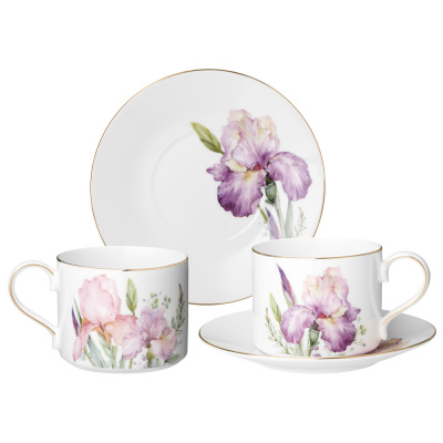 590-613 Чайный набор "IRISES" на 2 персоны,4 предмета, 300мл