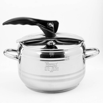 800-103 Скороварка 3,5 л, индукция, нержавеющая сталь, Home Perfect