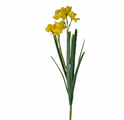 90893 Искусственный цветок 30см, AltFlowers, декор "Нарциссы", силикон, микс